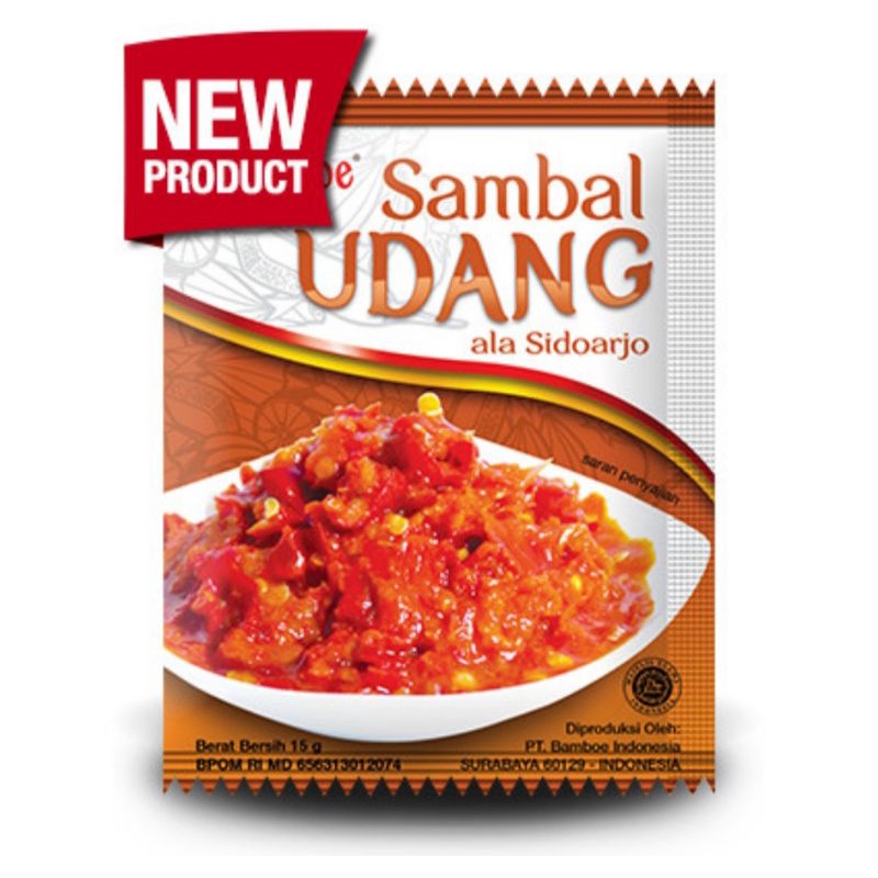 New!! sambal bamboe terasi udang bawang ijo 10 sachet @ 15gr