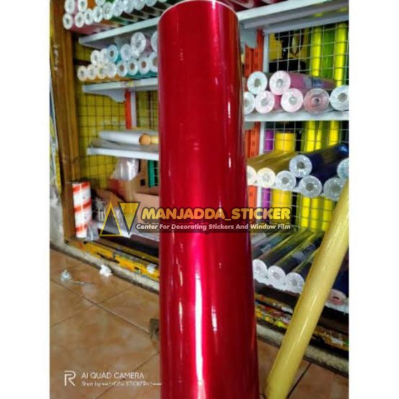 stiker skotlet motor warna merah metalic candy sticker merah maroon