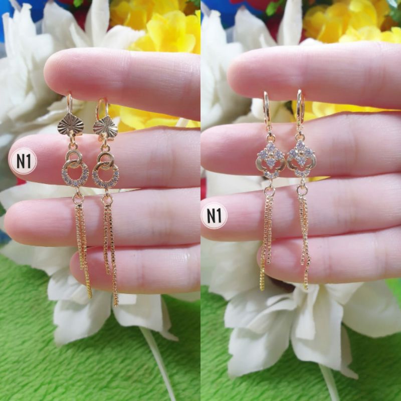 Anting Xuping Rumbai Gold Anting Jepit Murah N05112102