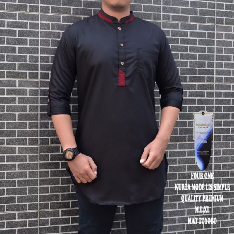 KURTA PANJANG SIMPLE BY NINE ANGEL -BISA COD -KURTA PRIA SIMPLE - KURTA - MUSLIM BIG SALE RAMADHAN - kurta hodie fourone original - kurta simple nine anggel - kurta pria original