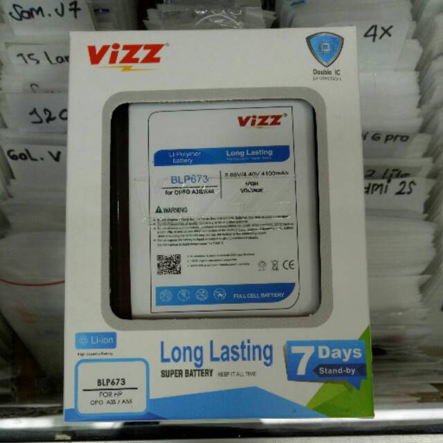 Baterai Vizz Oppo A3S/A5S/A7
