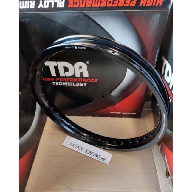 Velg TDR W Shape Ring 17 x 140 160 185 Hitam Glossy Black Silver Biru Titanium Grey Brown Gold