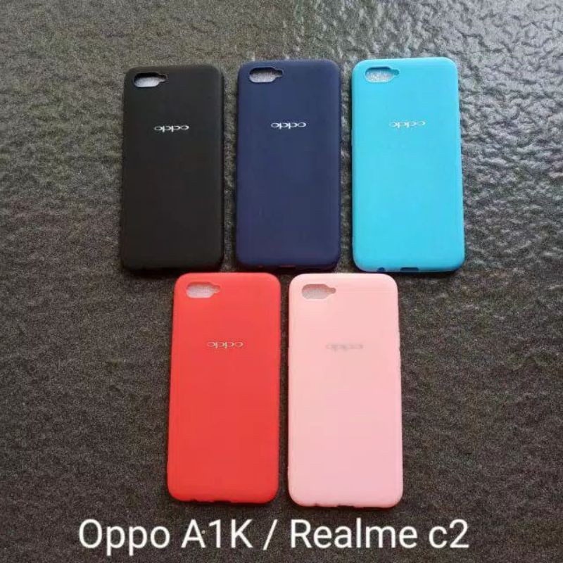 Case Logo Oppo A1K Realme C2 soft softcase sofshell silikon cover casing kesing housing