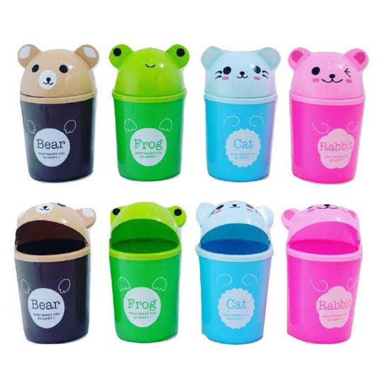 tempat sampah panda/tempat sampah mini/aneka warna