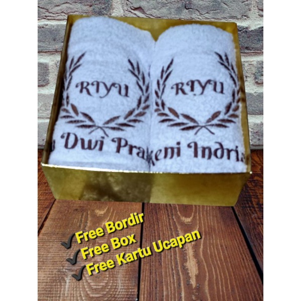 Handuk Couple Bordir Wedding