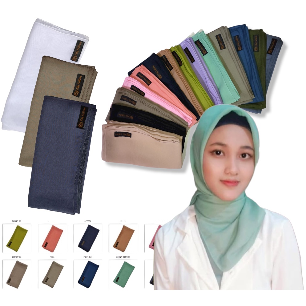 Hijab Muslimah - HIJAB SEGIEMPAT (bahan ultra Fine Original) COD murah