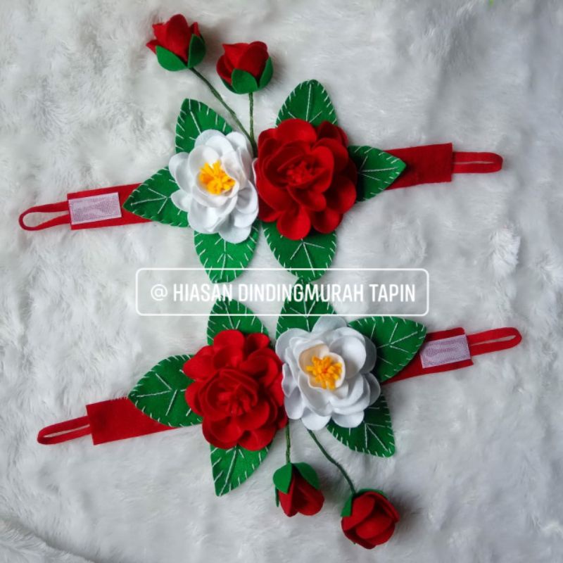 Pengikat Hordeng/ikat gorden 2 bunga mawar mekar