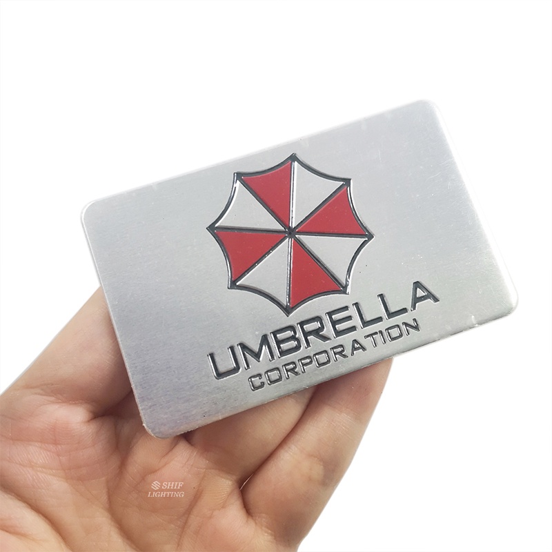 1pc Stiker Emblem Logo UMBRELLA CORPORATION Bahan Aluminum Untuk Dekorasi Mobil