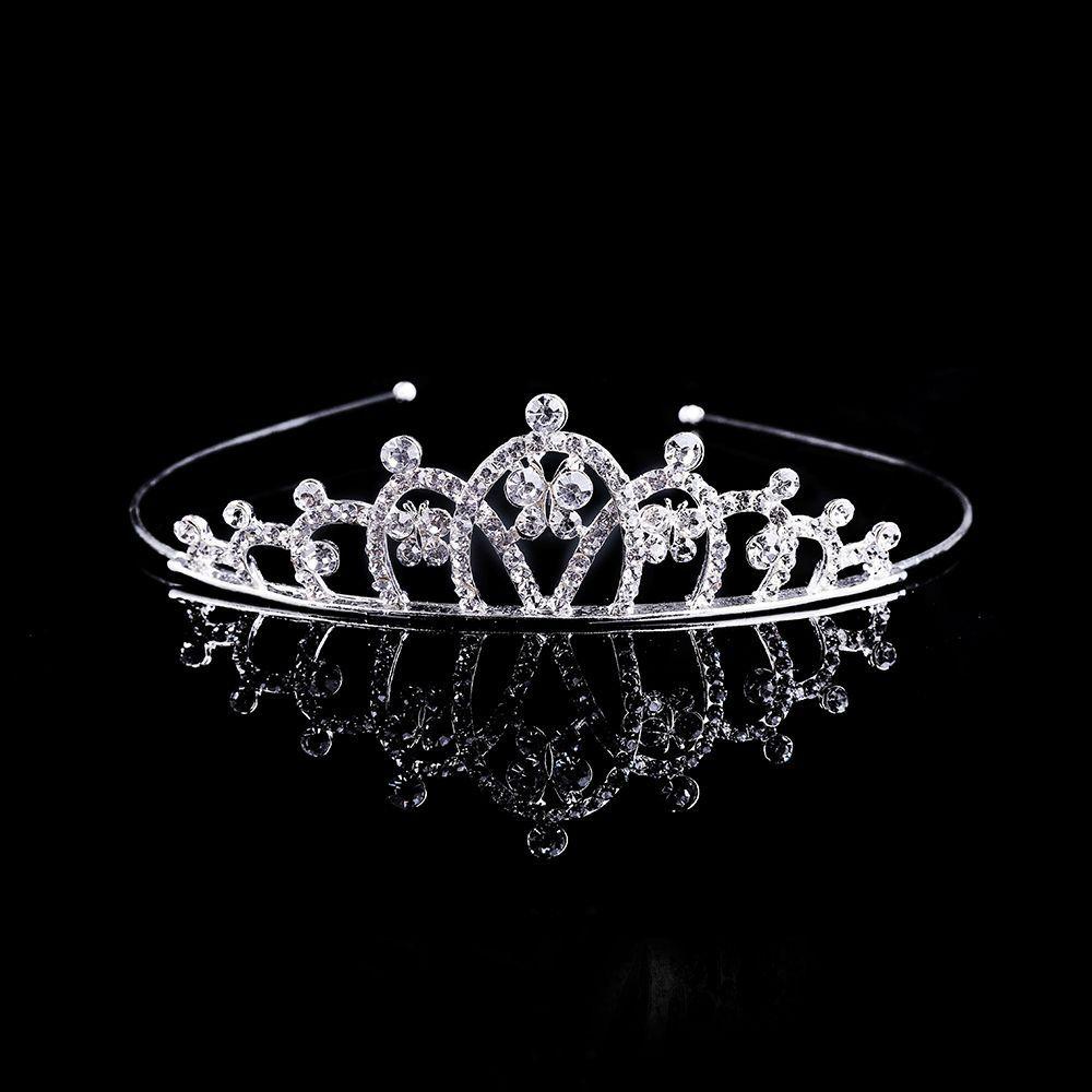 Nickolas1 Kristal Berlian Imitasi Mahkota Bando Hiasan Rambut Fashion Cinta Hati Aksesoris Rambut Perhiasan Tiara Head Piece Bridal Wedding Jewelry