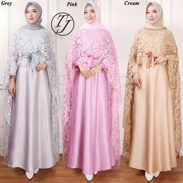 35+ Ide Kebaya Brokat Gamis Modern