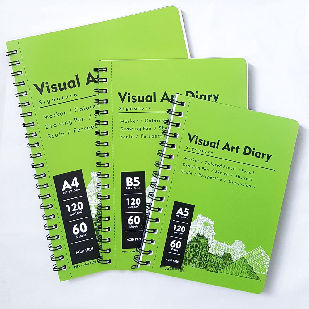 

V-TEC VISUAL ART DIARY A4 A5 B5 60SHEET/120GSM