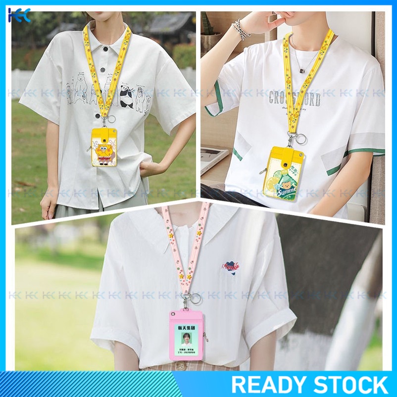 Tali Lanyard Motif Kartun Lucu Untuk Gantungan Kunci / Kartu Id / Pass / Handphone