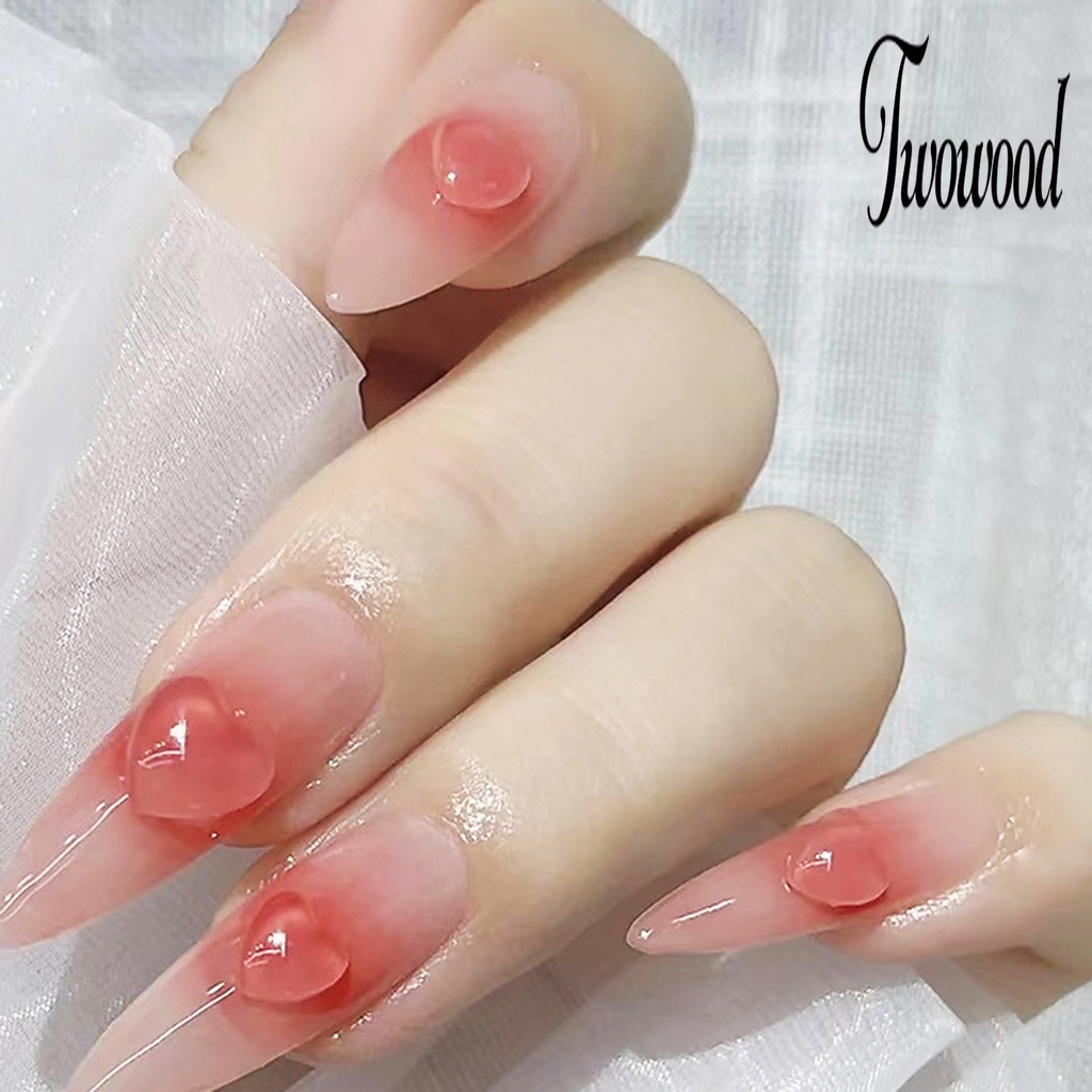 Twowood Ornamen Berlian Imitasi Bentuk Bunga / Beruang / Hati Untuk Dekorasi Nail Art / Manicure