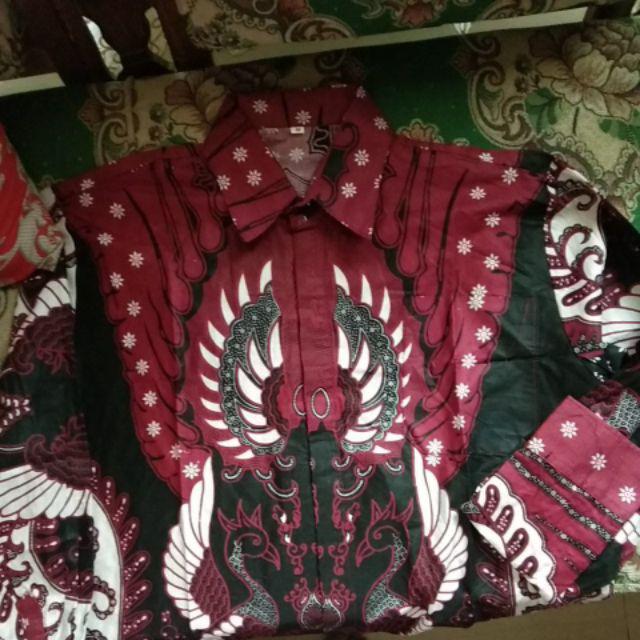 Distro Batik Hrb026 Kenongo Kemeja Tosca Panjang Pekalongan Padi Mlxl Sogan Tulis Halus Kemeja Batik