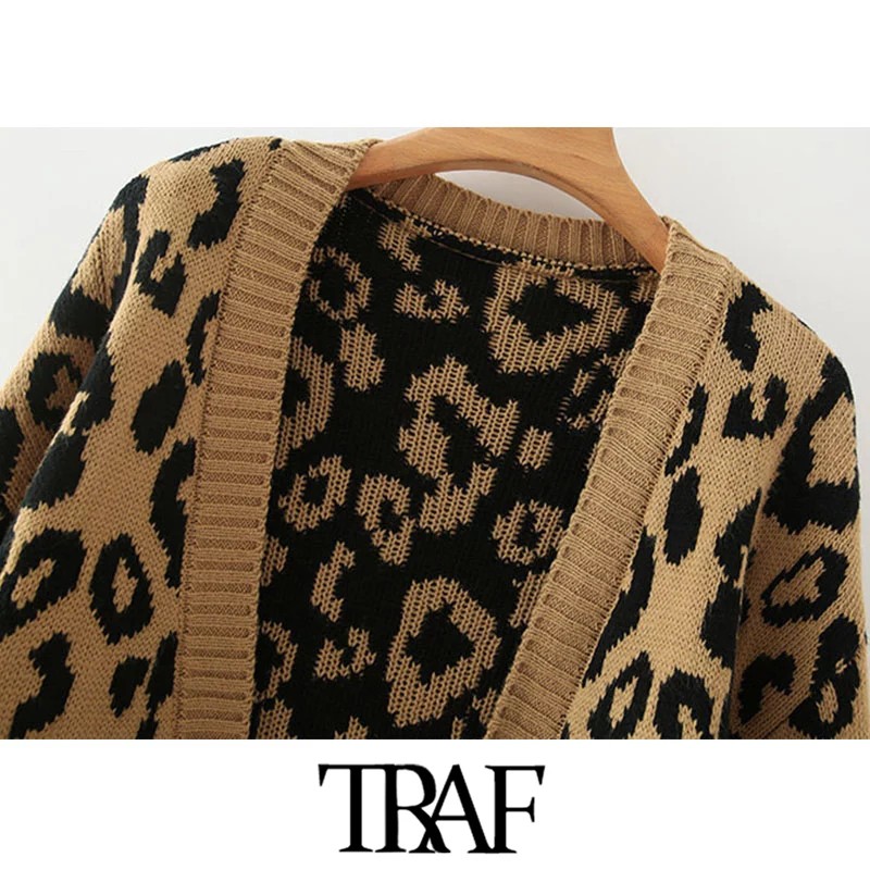 ( PREMIUM ) Cardigan Kardigan Rajut Vintage Cheetah-2