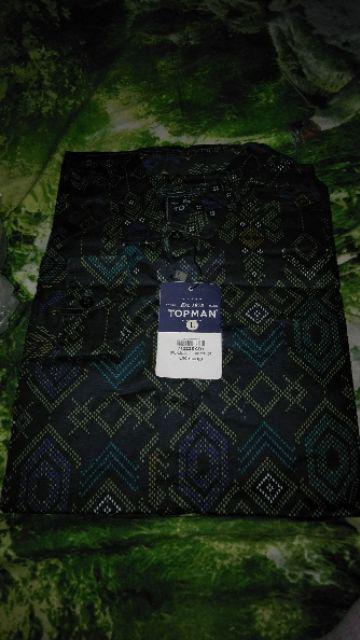 Credomenstore Kemeja Batik Songket Hijau / Kemeja Batik Pria Lengan Panjang / Baju Batik