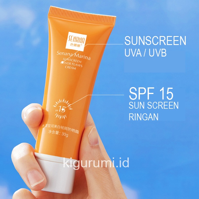 SENANA Sun Screen Sun Block Wajah Ringan SPF 15 PA+ BQ049