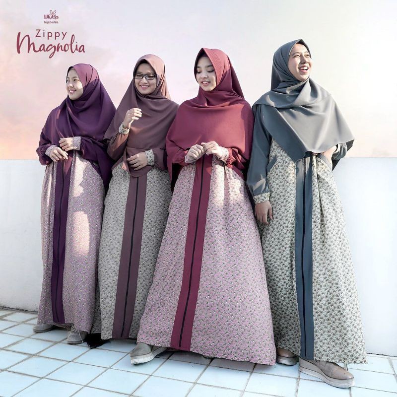 Gamis Zippy Magnolia Series Hijab Alila