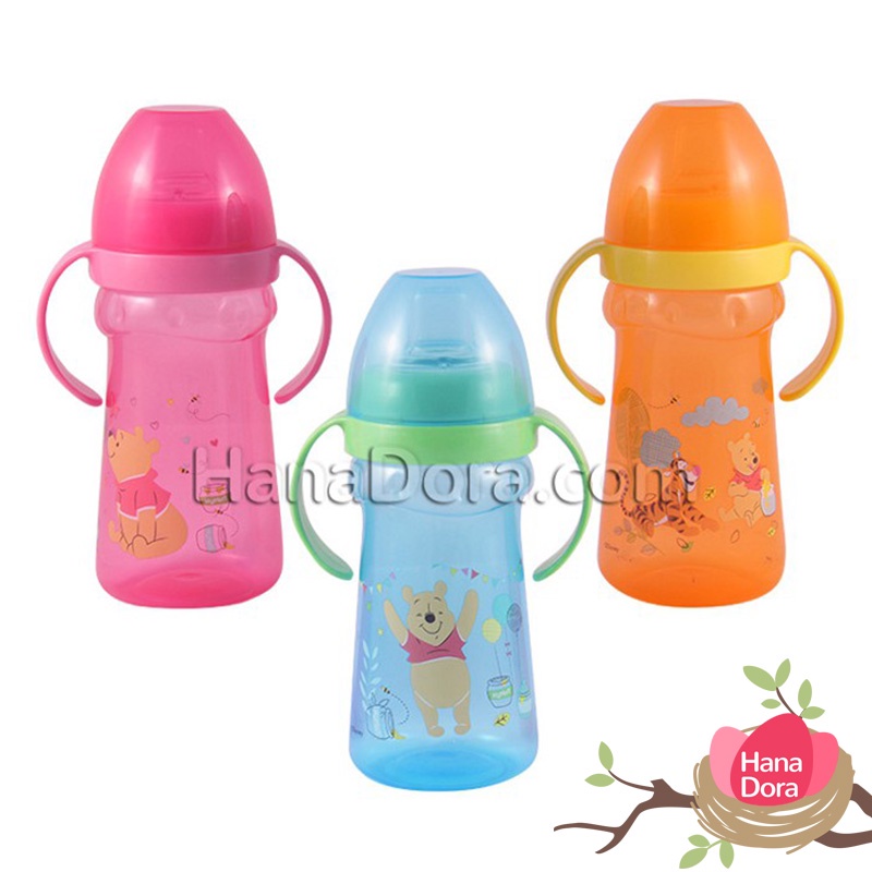Pooh 2 Handle Cup with Soft Spout 300ml WTP07073 - Botol Minum Anak/Training Cup/Sippy Cup