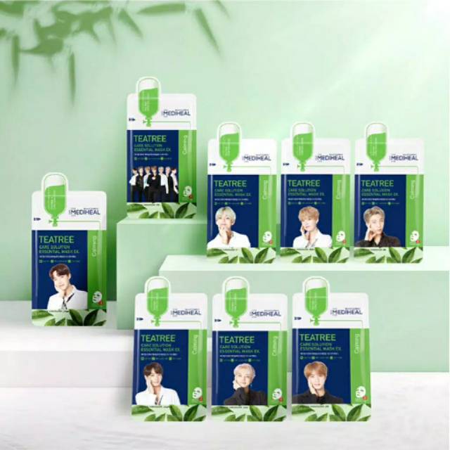 Download Sharing Bts Mediheal Teatree Sheet Mask Jungkook V Jimin Jin Rm Jhope Suga Free Postcard Shopee Indonesia PSD Mockup Templates