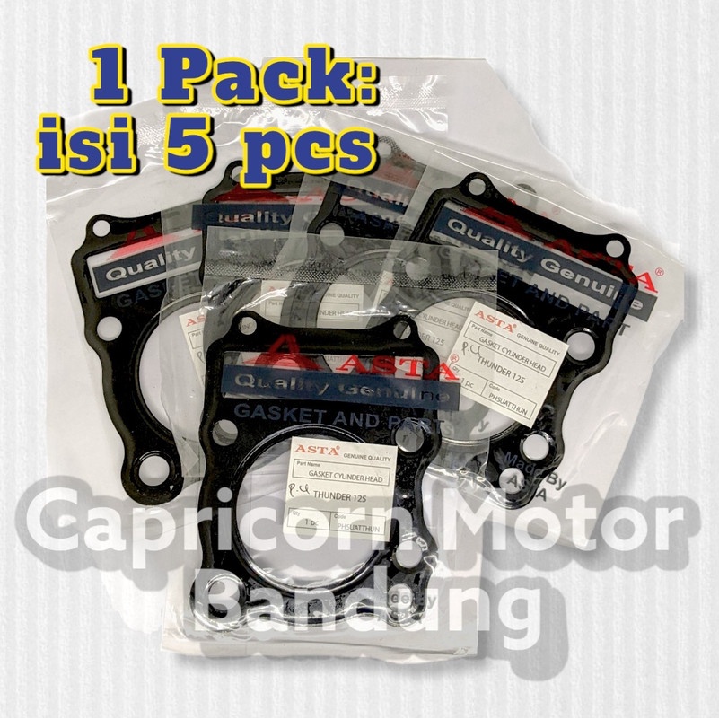PAKING GASKET CYLINDER HEAD ATAS THUNDER 125 ASTA ISI 5 PACKING KOP