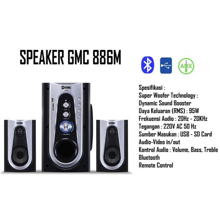 (PENGIRIMAN KHUSUS JNT/JNE/EKSPEDISI) Speaker GMC 886M