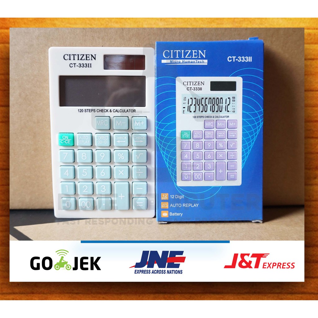 

Bluekomputer - Kalkulator Citizen CT333 / Calculator Alat Penghitung Angka - Termurah COD