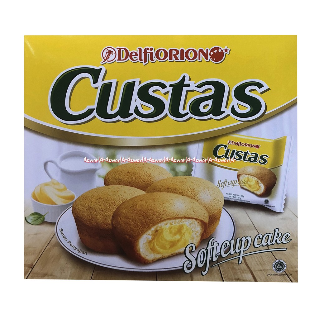 Delfiorion Custas Soft Cup Cake 12 Pack 276gr Biskuit Cemilan Snack Delfi Orion