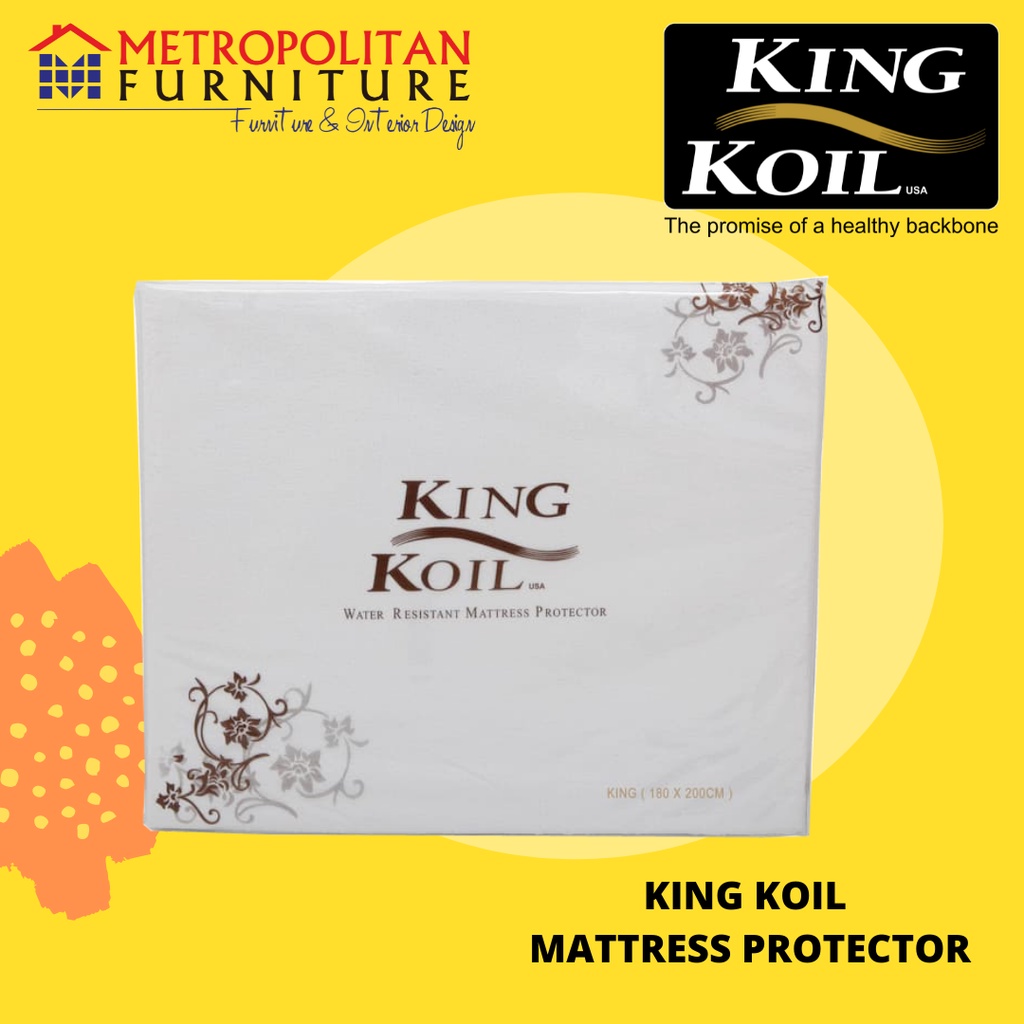 Matras / Mattress Protector KING KOIL Fitted Waterproof Anti Air / Pelindung Kasur / Cover Springbed