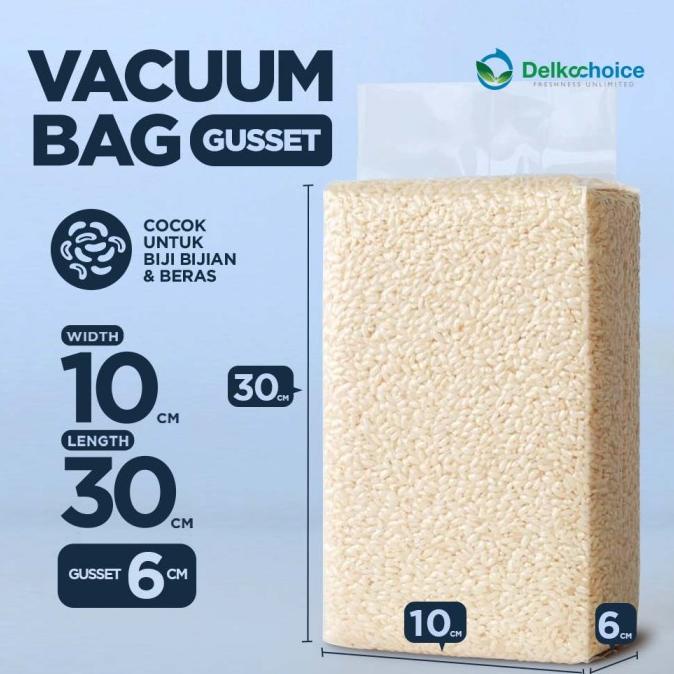 Plastik Vacuum Gusset Nylon Beras / Cemilan / Bubuk