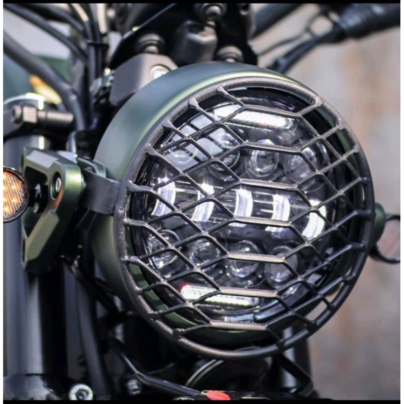 grill headlamp Yamaha XSR hitam pelindung lampu depan Yamaha XSR
