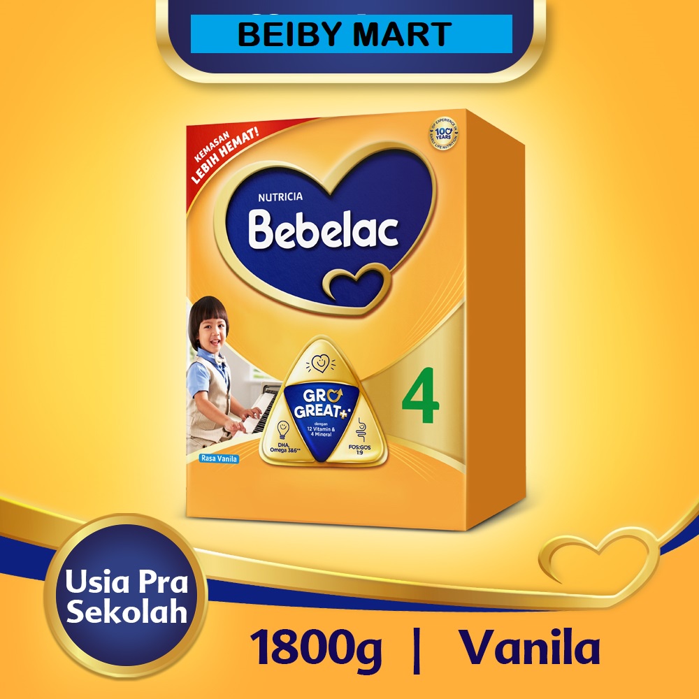 SUSU BEBELAC 4 RASA VANILA / MADU 1800G