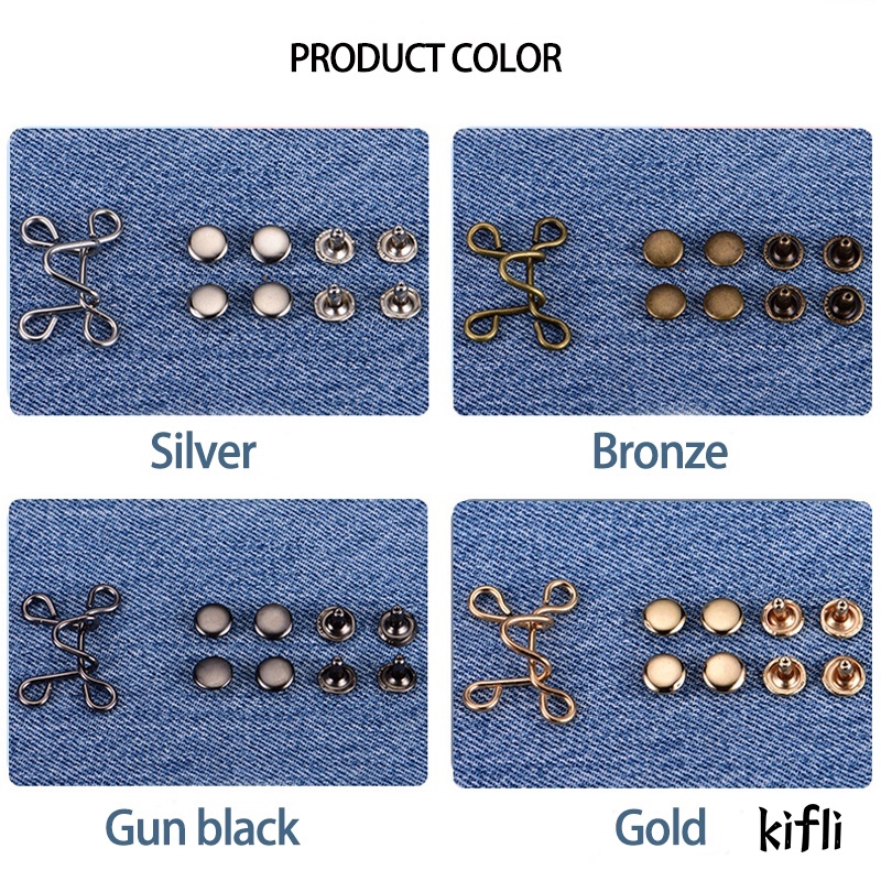 Korea Celana,Kancing Jeans Yang,Dapat Ditarik Aksesoris Pakaian Kancing Pinggang