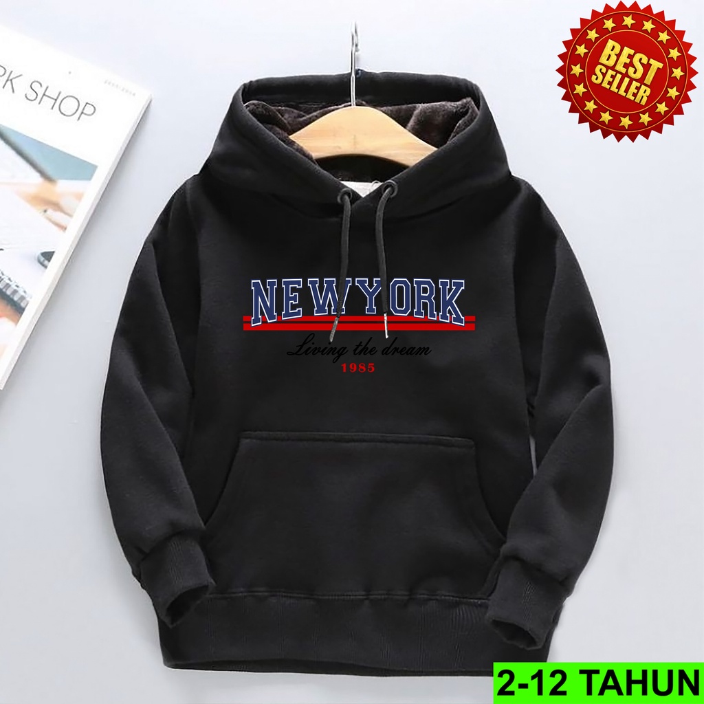 Hoodie NEW YORK Anak Laki Laki Perempuan / Jaket BEST SELLER  Anak Usia 2 3 4 5 6 7 8 9 10 11 12 Tahun / Sweater NEW YORK Anak Cewek Cowok  Switer Distro Bisa COD