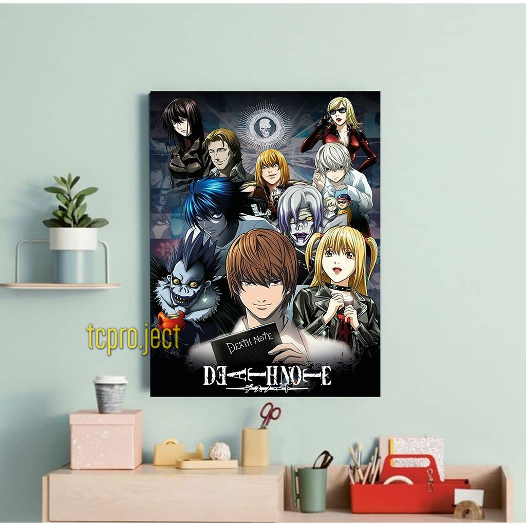 DEATH NOTE CHARACTERS POSTER - DEKORASI HIASAN DINDING