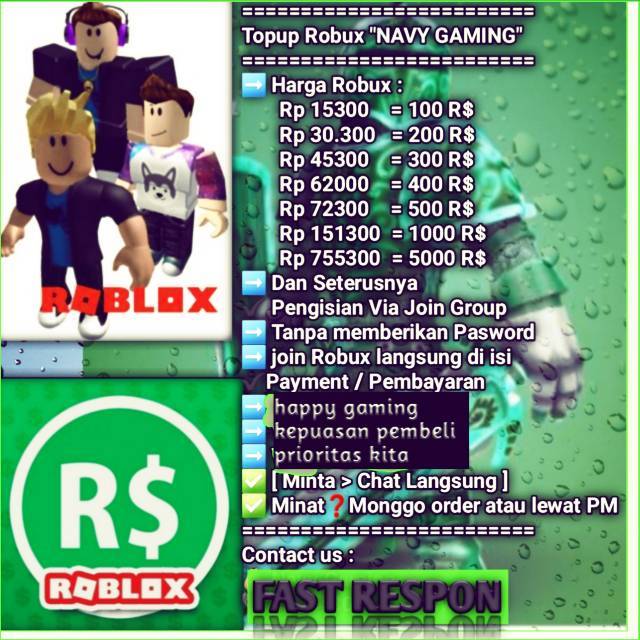 Robux Roblox R Shopee Indonesia - roblox get com join us 2019 11 27