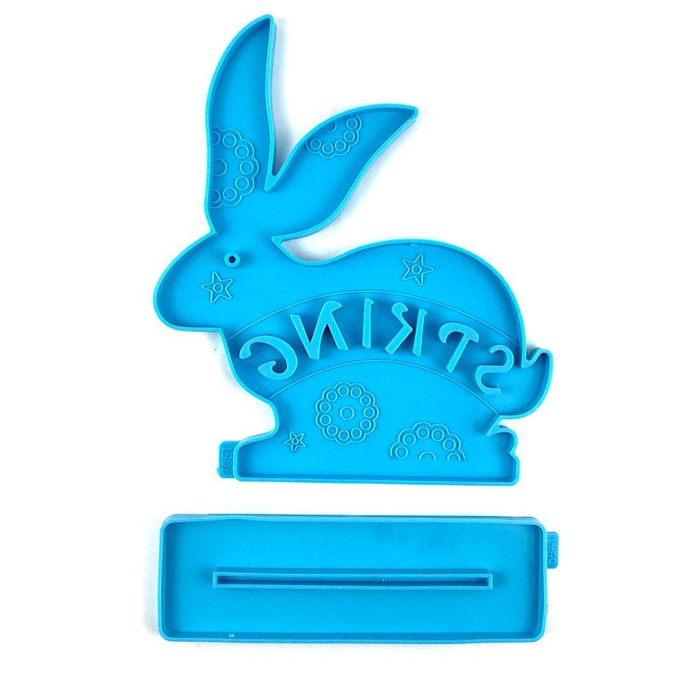 Solighter Easter Bunny Ornaments Mold Dekorasi Rumah DIY Kerajinan Resin Stand Liontin Cetakan Silikon