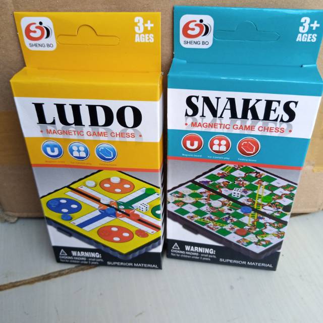 Mainan Ludo magnet ular tangga magnet broadgame