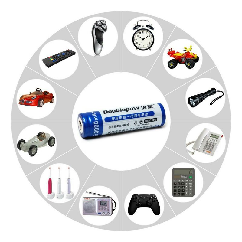 Doublepow Baterai Cas AA Rechargeable NiMH 1.2V 3000mAh 1 Pcs