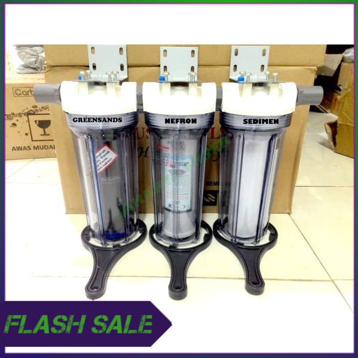 PAKET FILTER AIR SIAP PAKAI  CLEAR   AIR ZAT BESI TINGGI