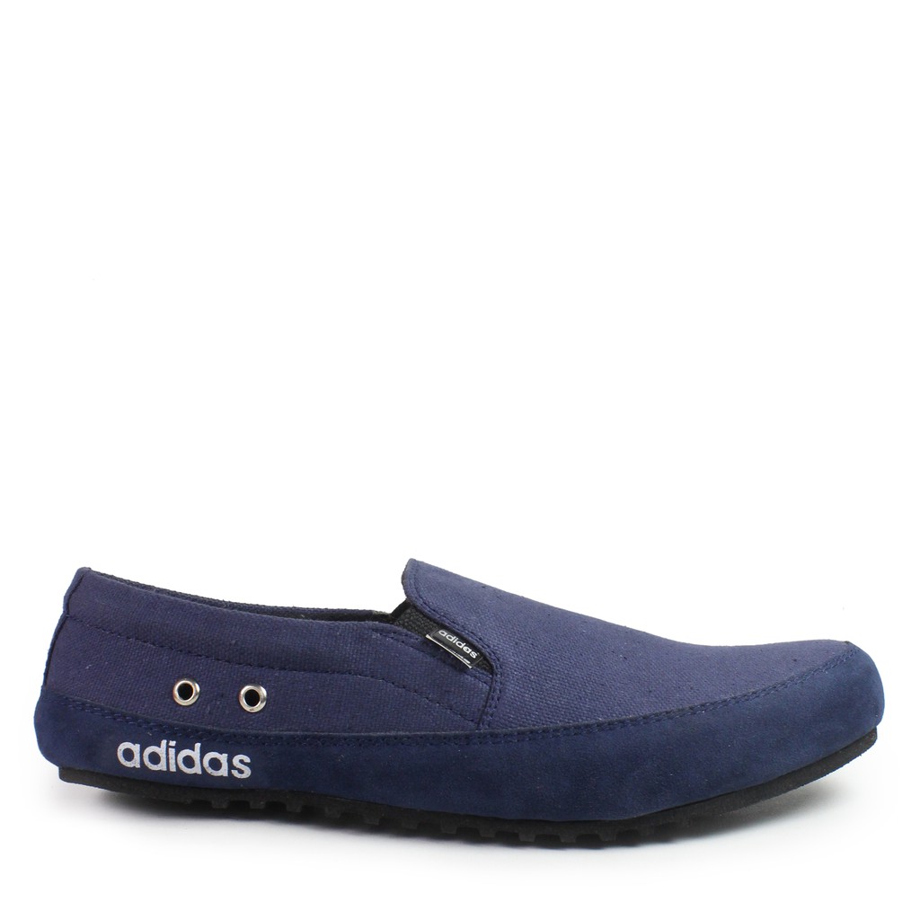 SM88 - TERBARU Sepatu Pria Adidas Master Navy Selop Kasual Santai Slip on Laki Keren Spatu Murah