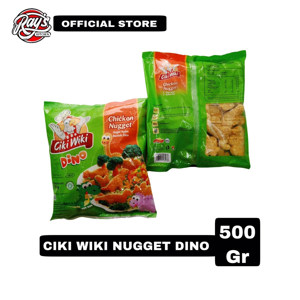 

Ciki Wiki Dino Naget Ayam 500gr - Makanan beku nugget chciken Dino