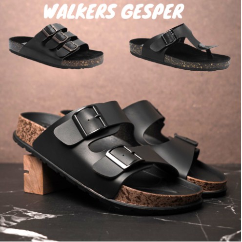 Brody Walkers Sandal pria casual sendal jepit gesper sandal kulit sol puyuh kekinian model birken