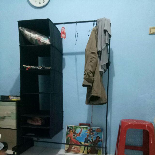 Zkutt Hanging Penyimpanan Dengan 6 Kompartemen, 35x45x125 Cm