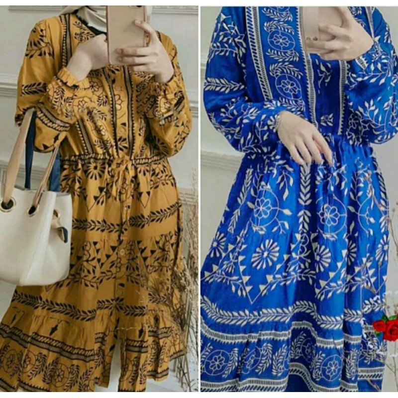 Dress Wanita Kanita - Tunik Etnik Nita