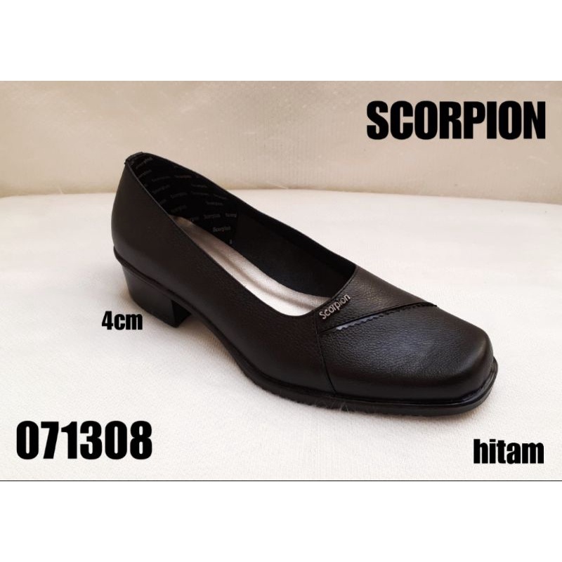 Sepatu Kulit Wanita Scorpion 071308 Hitam