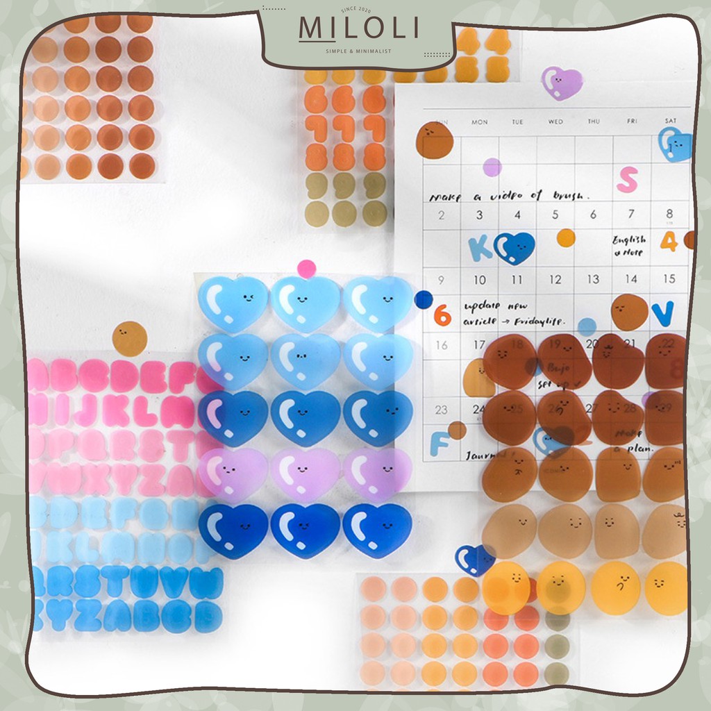 

[MILOLI] 3Pcs BUBBLY STICK ME Sticker PVC Deco BuJo Scrapbook DIY Planner Stiker Hias - B0202