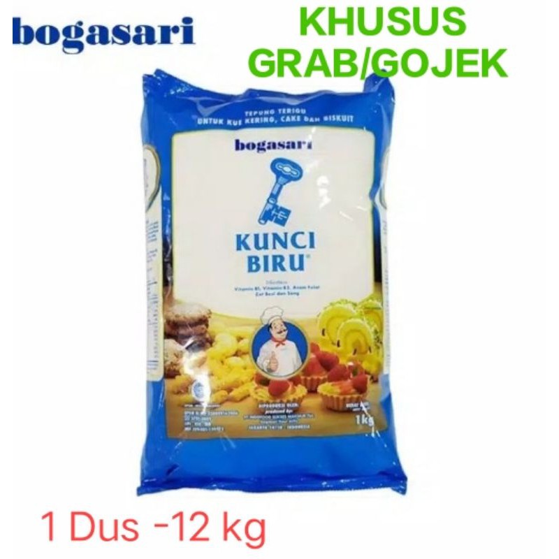 

1 DUS/12 KG/TEPUNG KUNCI BIRU PREMIUM BOGASARI/TEPUNG KUE KERING