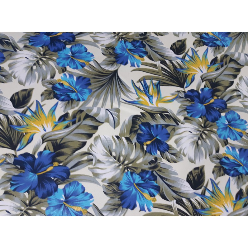 KAIN KANVAS MOTIF TROPICAL / BUNGA SEPATU