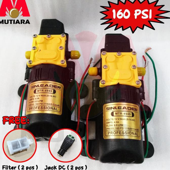 Open Ds] Paket 2 Pcs Dinamo Pompa Dc Sinleader 160 Psi Colok Colok